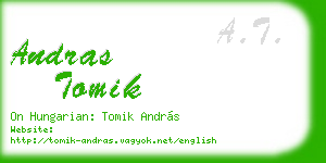 andras tomik business card
